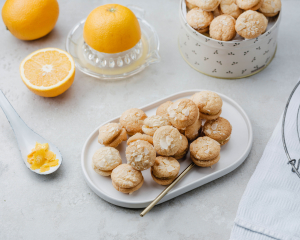 Orangenplätzchen mit Marzipan