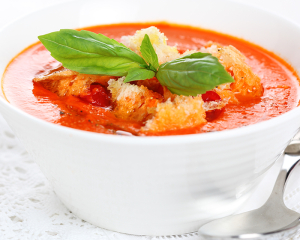 Hühnercremesuppe mit Paprika