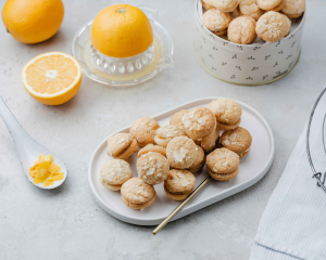 Orangenplätzchen mit Marzipan