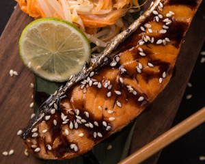 Lachs Teriyaki