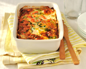 Putenschinken-Gemüse-Lasagne