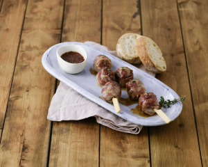 Glasierte Bacon-Meatballs