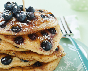 Pancakes mit Heidelbeeren