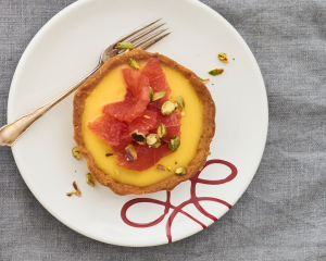 Tarte mit Grapefruit und Zitronencreme