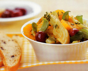 Fenchel-Orangensalat mit schwarzen Oliven