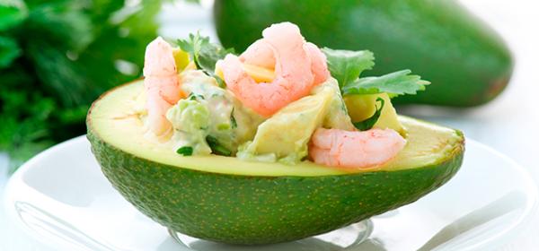 Avocadosalat mit Garnelen