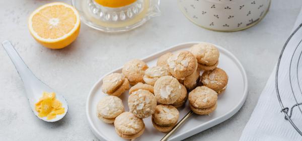 Orangenplätzchen mit Marzipan