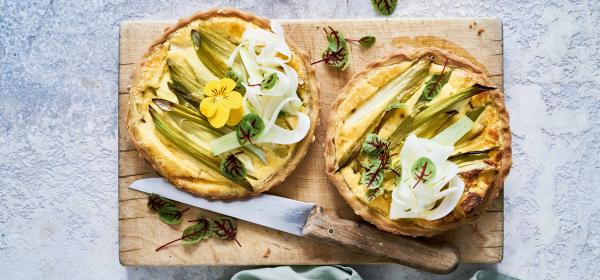 Jungzwiebel-Tarte mit Fenchel