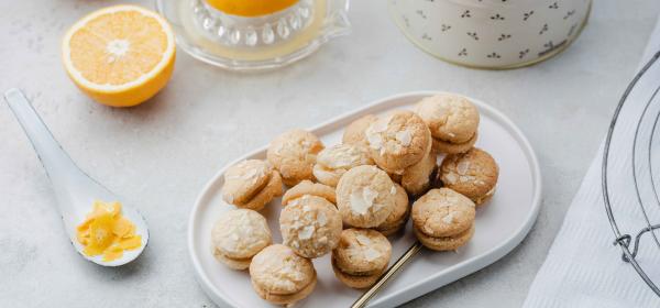 Orangenplätzchen mit Marzipan