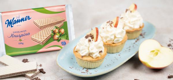 Apple-Pie Cupcakes mit Manner Knuspino Haselnuss