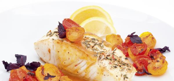 Sommerliches Fischfilet aus dem Backofen