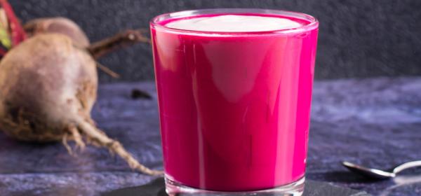 Rote Rüben Latte mit Actimel