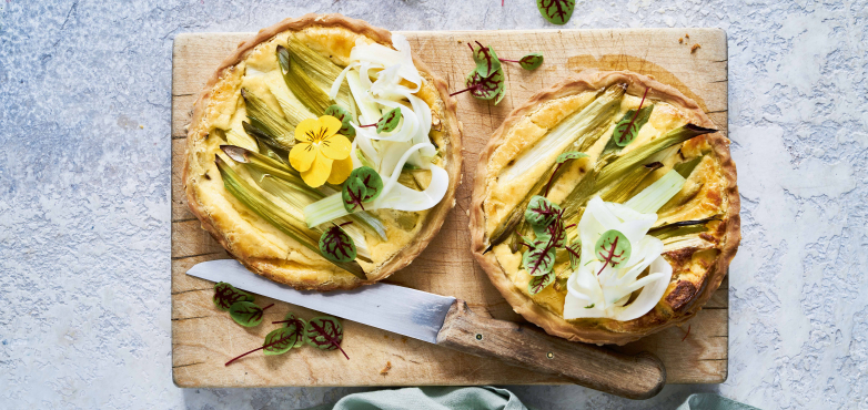 Jungzwiebel-Tarte mit Fenchel