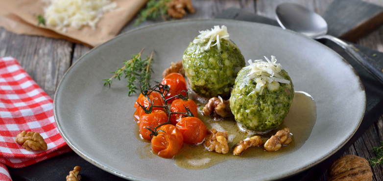 Herzhafte Spinatknödel