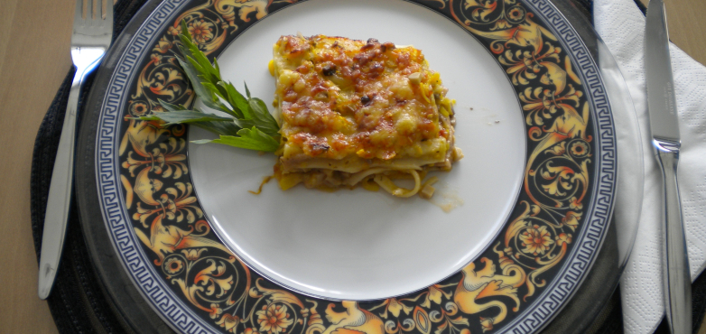 Zucchini-Lasagne,  vegetarisch