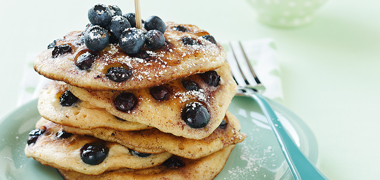 Pancakes mit Heidelbeeren